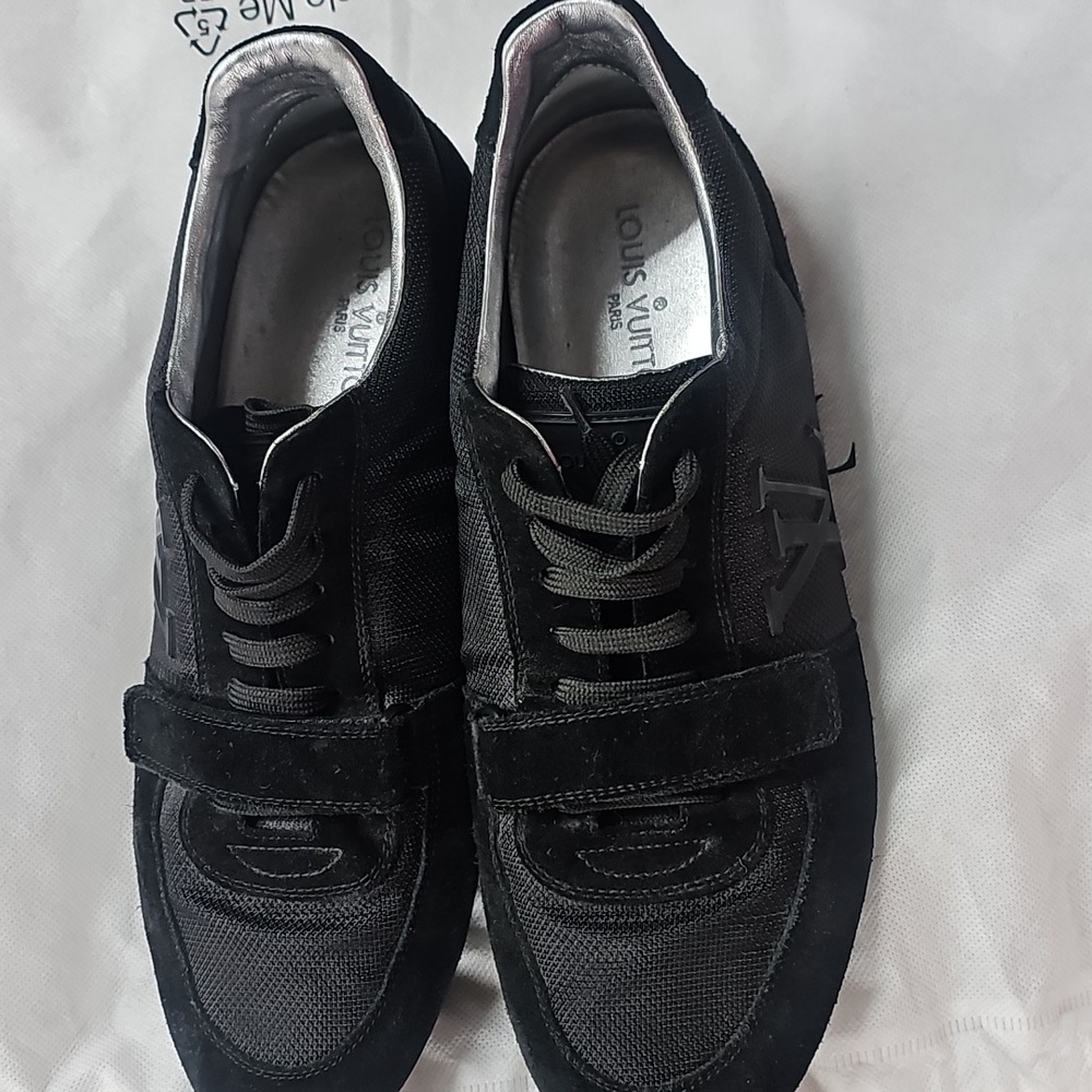 Louis Vuitton Men's Suede Black Sneakers